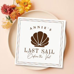 Last Sail Before the Veil Nautical Bachelorette Napkin