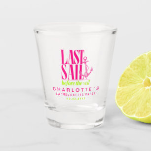 Last Sail Before the Veil!Neon Bachelorette Party Shot Glass