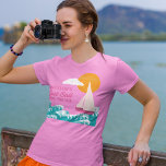 Last Sail Before the Veil Sailboat Bachelorette T-Shirt<br><div class="desc">Create some custom attire for your bachelorette party. This fun graphic tee features my sailboat and waves illustration,  plus it's ready to be personalised with the bride's name with the fun slogan LAST SAIL BEFORE THE VEIL.</div>