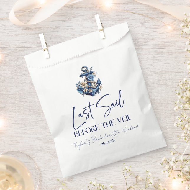 Last Sail Before Veil Bachelorette Weekend Party Favour Bags (Clipped)