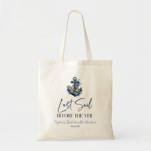 Last Sail Before Veil Bachelorette Weekend Party Tote Bag