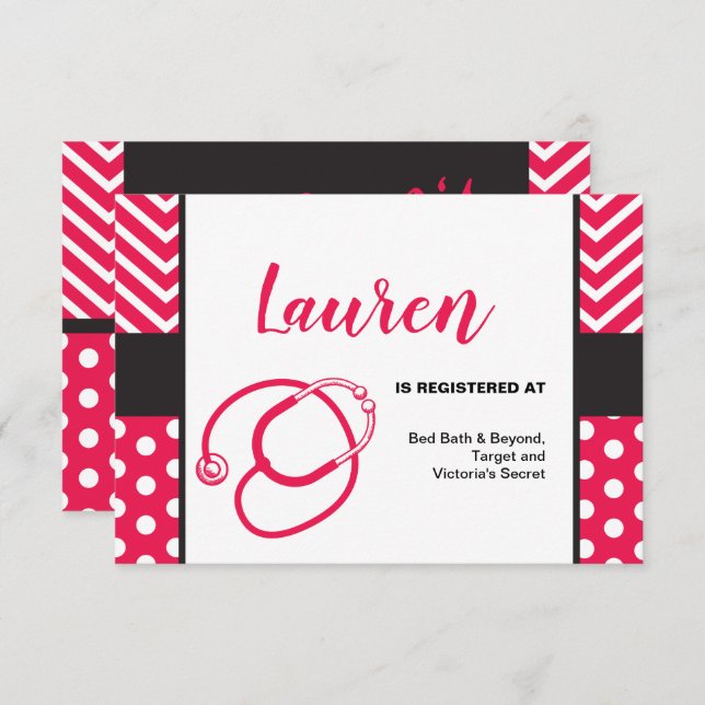 Last Shot Bridal Shower Insert Invitation (Front/Back)