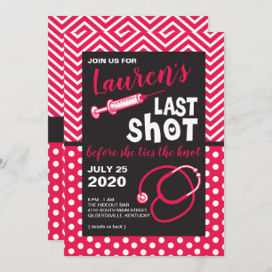 Last Shot Bridal Shower Invitation