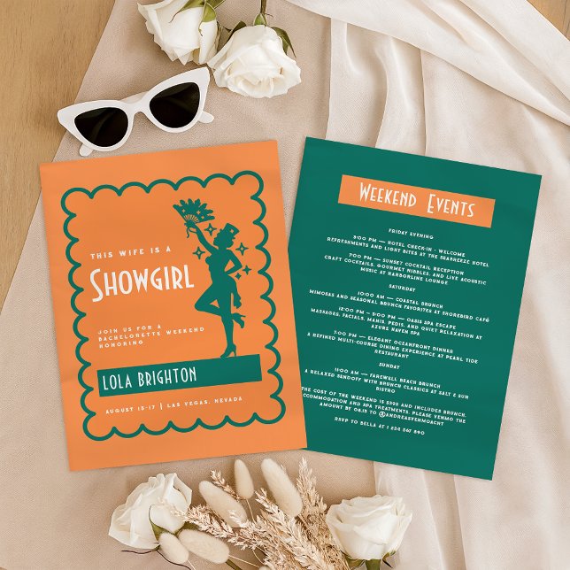 Last Show This Wife Is A Showgirl Bachelorette Invitation (Creator Uploaded)