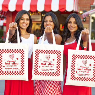 Last Slice Pizza Bachelorette Weekend Party Banner Tote Bag