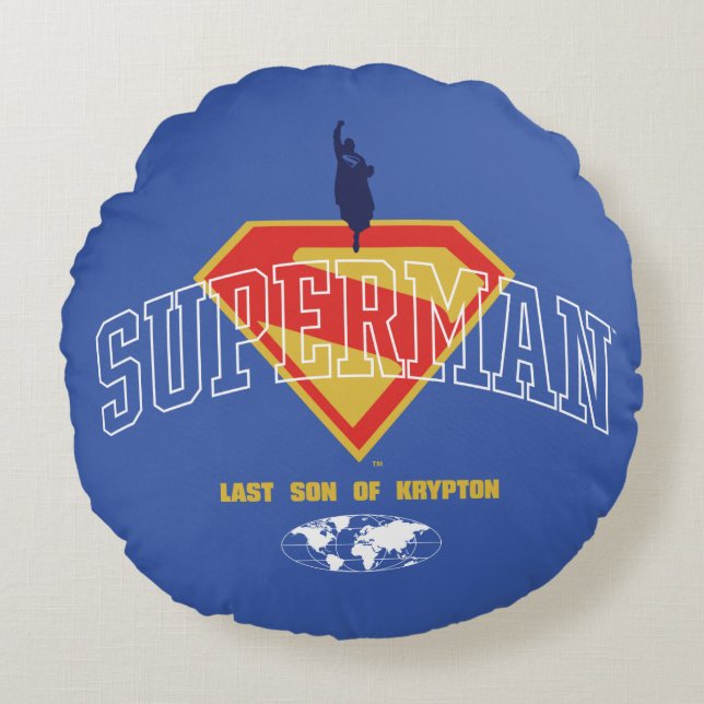 Last Son of Krypton Emblem Round Cushion (Front)
