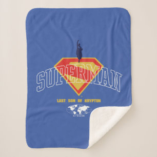 Last Son of Krypton Emblem Sherpa Blanket