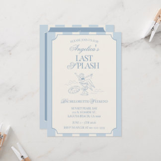 Last Splash Bachelorette Weekend Itinerary and Invitation