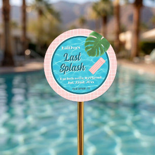 Last Splash Bachelorette Weekend Party Favor Classic Round Sticker