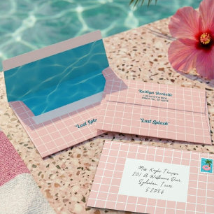 Last Splash Bachelorette Weekend Pool Party Envelope