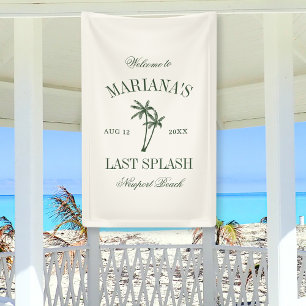 Last Splash Beach Palms Bachelorette Banner