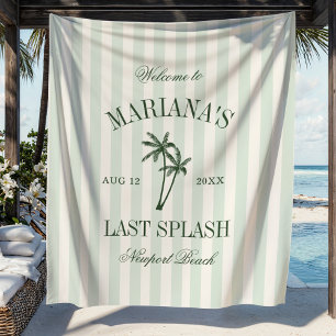 Last Splash Beach Palms Bachelorette Tapestry