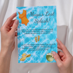 Last Splash  Itinerary & Bachelorette Party Invitation