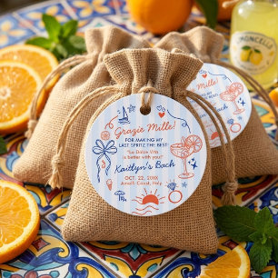 Last Spritz Amalfi Coast Bachelorette Party Favour Tags