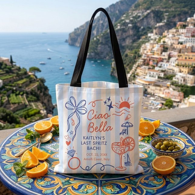 Last Spritz Amalfi Coast Bachelorette Party Tote Bag (Creator Uploaded)