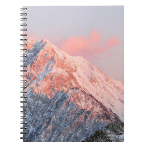 Last sun light on mountain Storžič, Slovenia Notebook