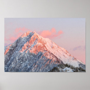Last sun light on mountain Storžič, Slovenia Poster