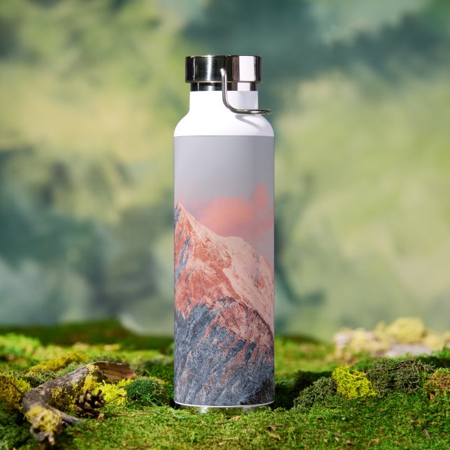 Last sun light on mountain Storžič, Slovenia Water Bottle (Outdoor)