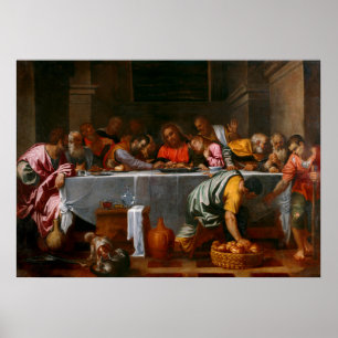 Last Supper - Agostino Carracci - c1595 Poster