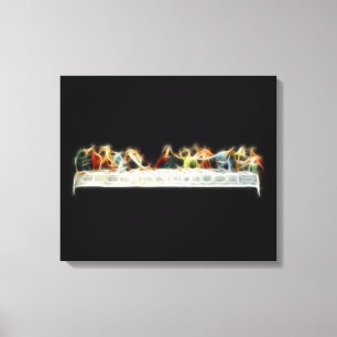 Last Supper da Vinci Jesus Fractal Painting Canvas Print