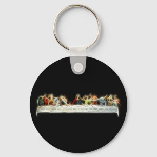 Last Supper da Vinci Jesus Fractal Painting Key Ring