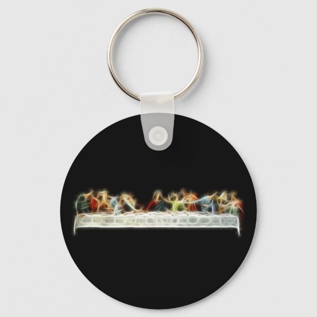 Last Supper da Vinci Jesus Fractal Painting Key Ring (Front)