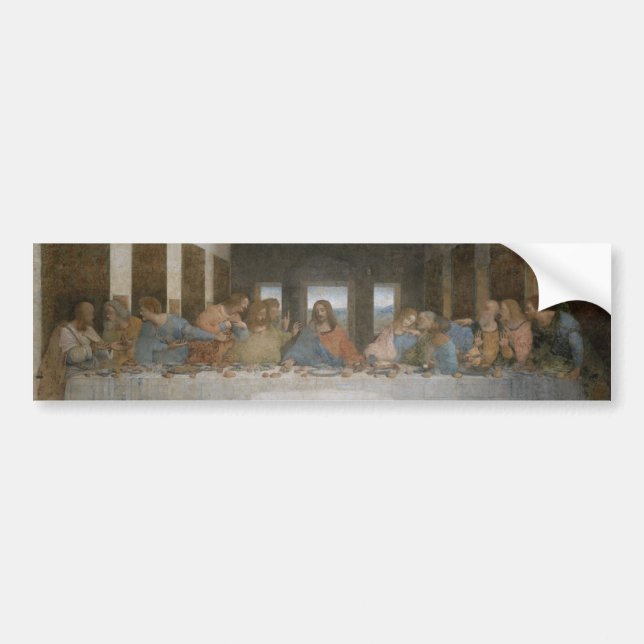 last supper man bumper sticker (Front)