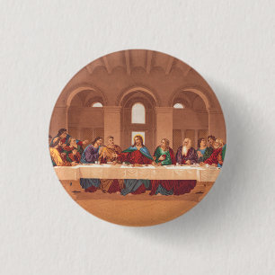 Last Supper of Jesus Christ 3 Cm Round Badge