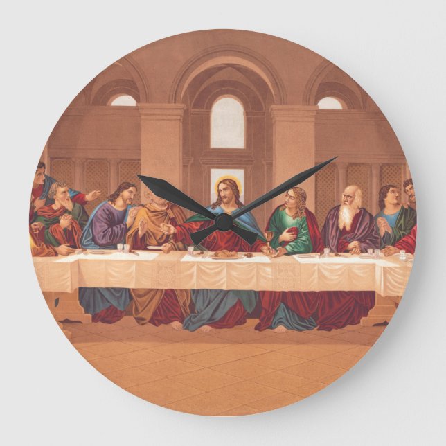 Last Supper of Jesus Christ Large Clock (Front)