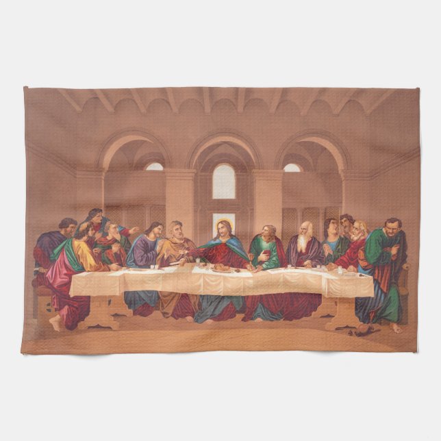 Last Supper of Jesus Christ Tea Towel (Horizontal)