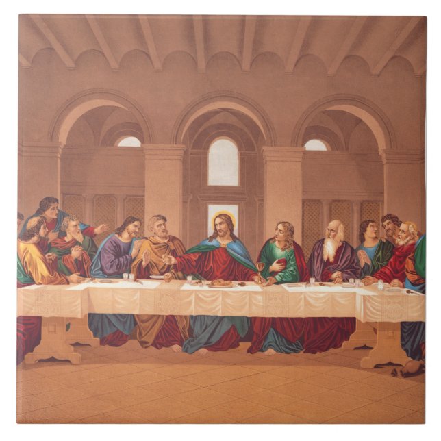 Last Supper of Jesus Christ Tile (Front)
