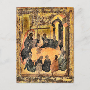 Last Supper Orthodox Christian Icon Postcard