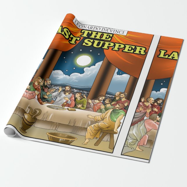 Last  Supper Wrapping Paper (Unrolled)
