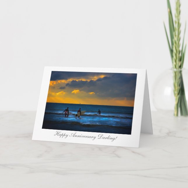 Last Surf Of The Day - Wedding Anniversary Card (Front)