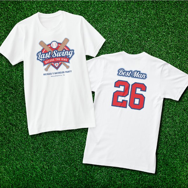 Last Swing Baseball Bachelor Best Man T-Shirt (Creator Uploaded)
