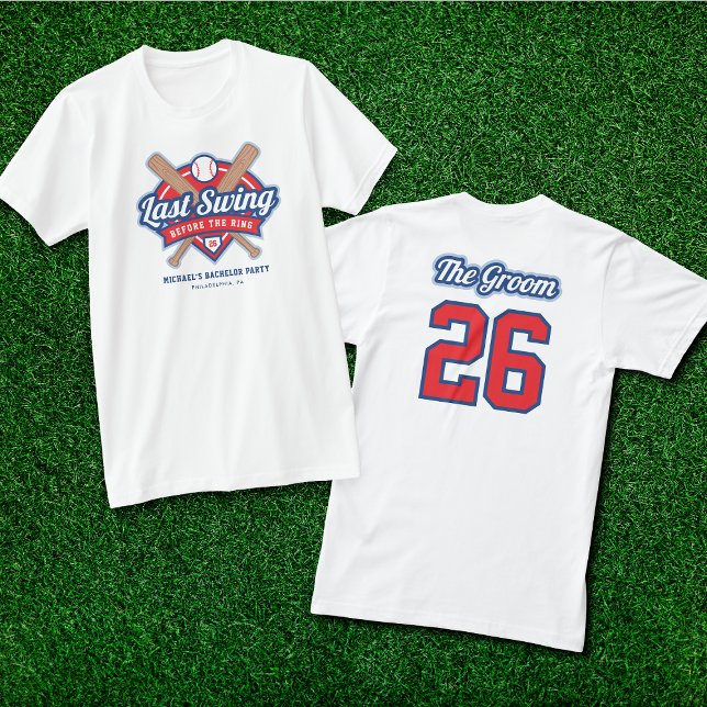Last Swing Baseball Bachelor Groom T-Shirt (Creator Uploaded)