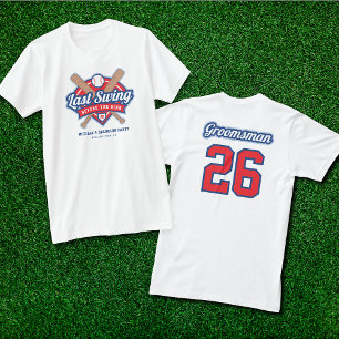 Last Swing Baseball Bachelor Groomsman T-Shirt