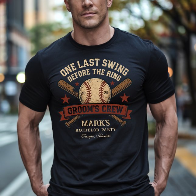 Last Swing Baseball Bachelor Party T-Shirt (Creator Uploaded)