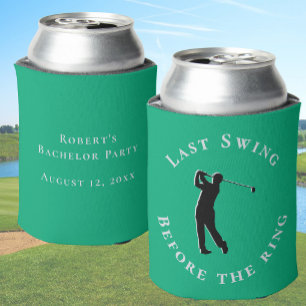 Last Swing Before The Ring Bachelor Party Favour Can Cooler