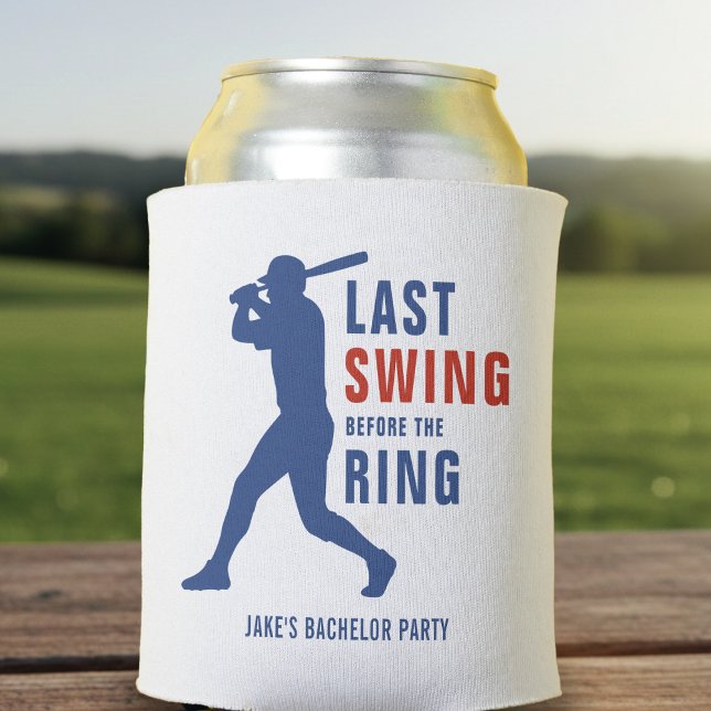 Last Swing Before the Ring Baseball Bachelor Party Can Cooler (Creator Uploaded)