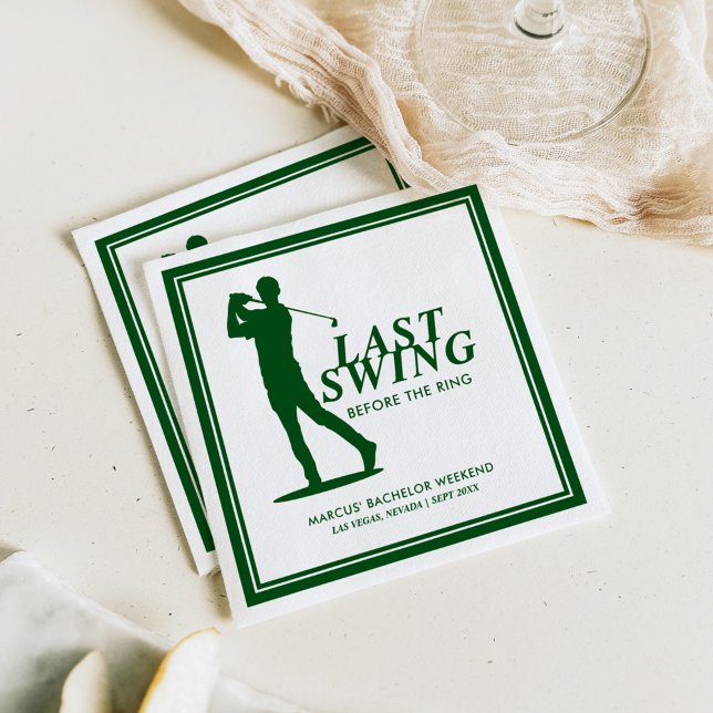 Last Swing Before the Ring Golf Bachelor Napkin (Creator Uploaded)