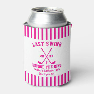 Last Swing Before The Ring Golf Bachelor Party Can Cooler