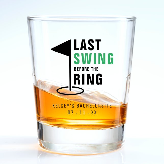 Last Swing Before the Ring Golf Bachelorette Party Shot Glass (Last Swing Before the Ring Golf Bachelorette Party Shot Glass)