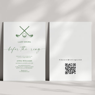 Last Swing Before the Ring Golf Bridal Shower Invitation