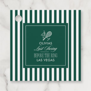 Last Swing Before the Ring green bachelorette Favour Tags