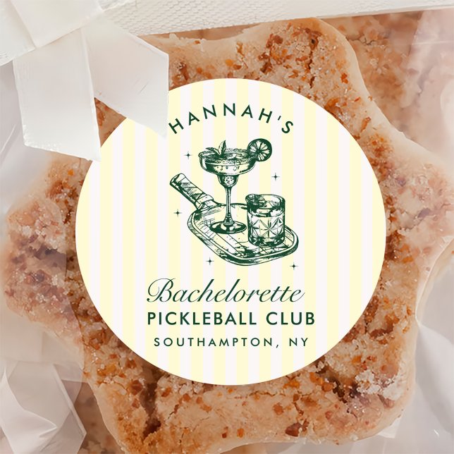 Last Swing Before The Ring Pickleball Bach Weekend Classic Round Sticker (Creator Uploaded)