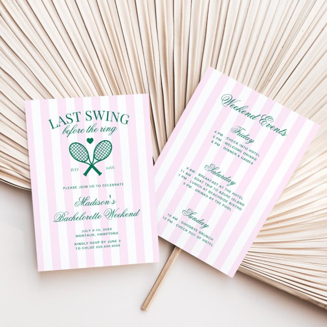 Last Swing Before The Ring Retro Tennis Bach Invitation (Creator Uploaded)