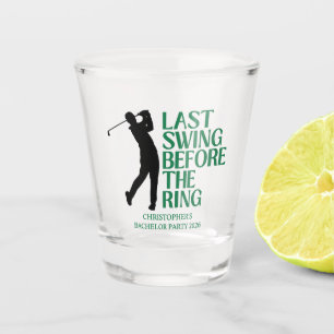 Last Swing Golf Country Club Bachelor Black Green Shot Glass