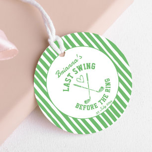Last swing golf country club Bachelorette favours Favour Tags