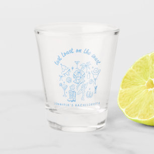 Last Toast Beach Blue Cowgirl Bachelorette Party Shot Glass